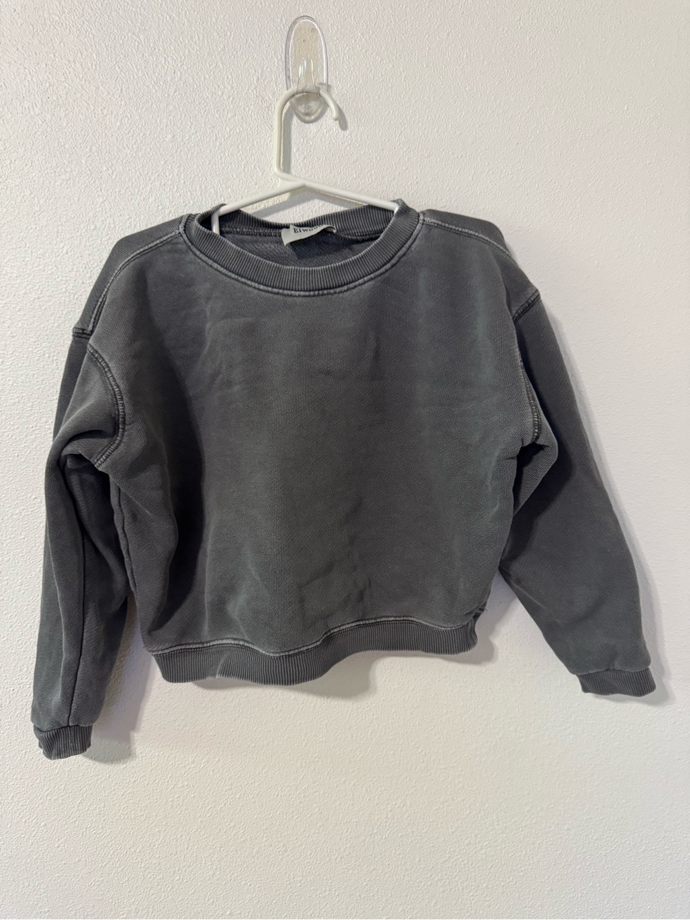 Elwood Clothing Core Crewneck Sweatshirt Washed Gray Organic Cotton-Small (4/5)